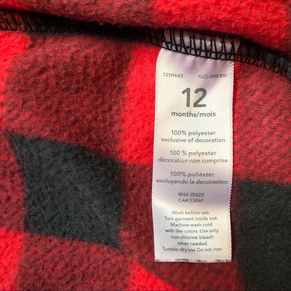 Carters Black and Red Plaid Vest - Picture 5 of 6